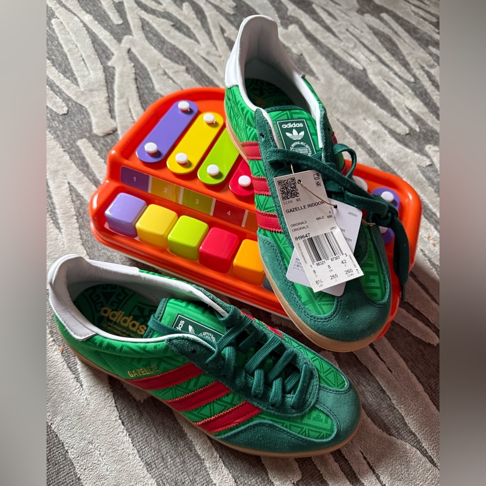 🇲🇽 Adidas Originals [8.5] Mexico World Cup Nations Gazelle “Green/Red” IH9647 - Picture 5 of 9
